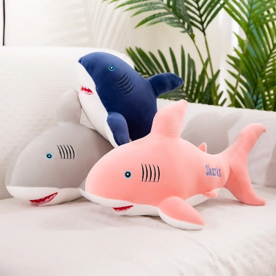 Grande squalo morbido peluche peluche giocattolo regalo per bambini bambola delfino cuscino per dormire cotone